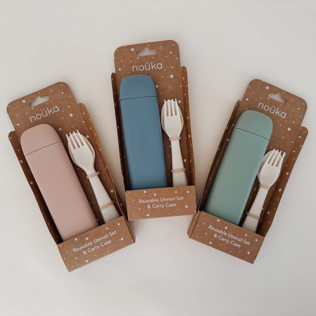noüka Reusable Utensil Set & Carry Case - Soft Blush (Sold in Case of 2, Qty of 1=2 products) - MAIGHAN DISTRIBUTION CANADA