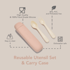 noüka Reusable Utensil Set & Carry Case - Soft Blush (Sold in Case of 2, Qty of 1=2 products) - MAIGHAN DISTRIBUTION CANADA